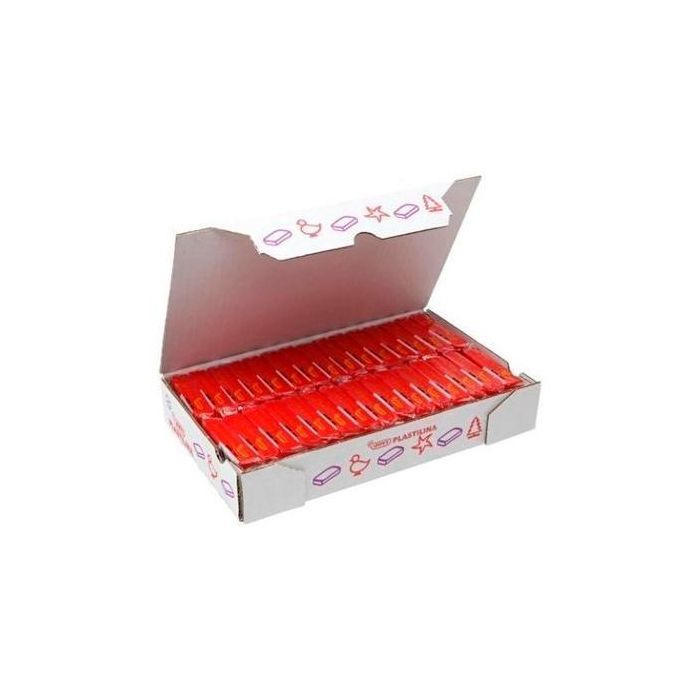 Jovi Plastilina School Pastilla 50 gr Rojo Caja 30 Unidades