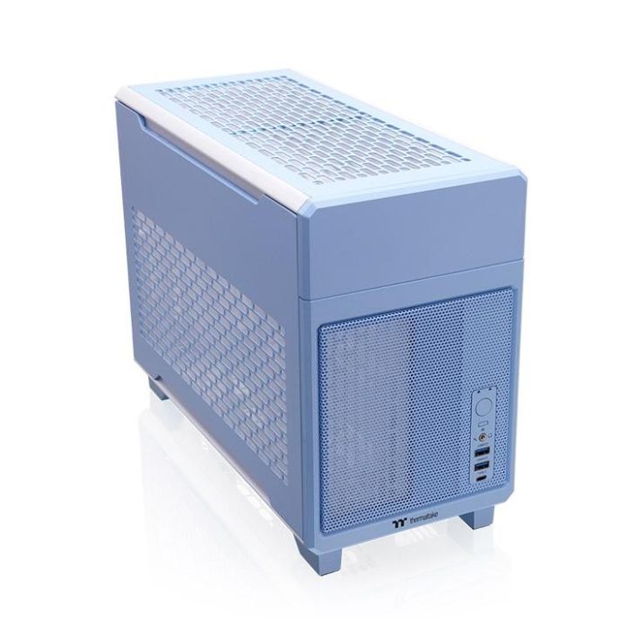 Thermaltake TR100 Mini Tower Caja PC Azul, Soporte Fuentes SFX, Radiadores 120/240mm, Ventiladores 120/140mm, Bahías 2.5" 1 Thermaltake TR100 Mini Tower Caja PC Azul, Soporte Fuentes SFX, Radiadores 120/240mm, Ventiladores 120/140mm, Bahías 2.5" 1