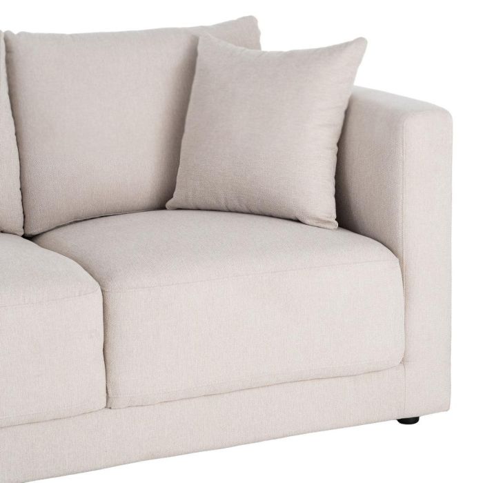 Sofá 2 Plazas Crema Tejido-Madera 165 X 96 X 86 cm