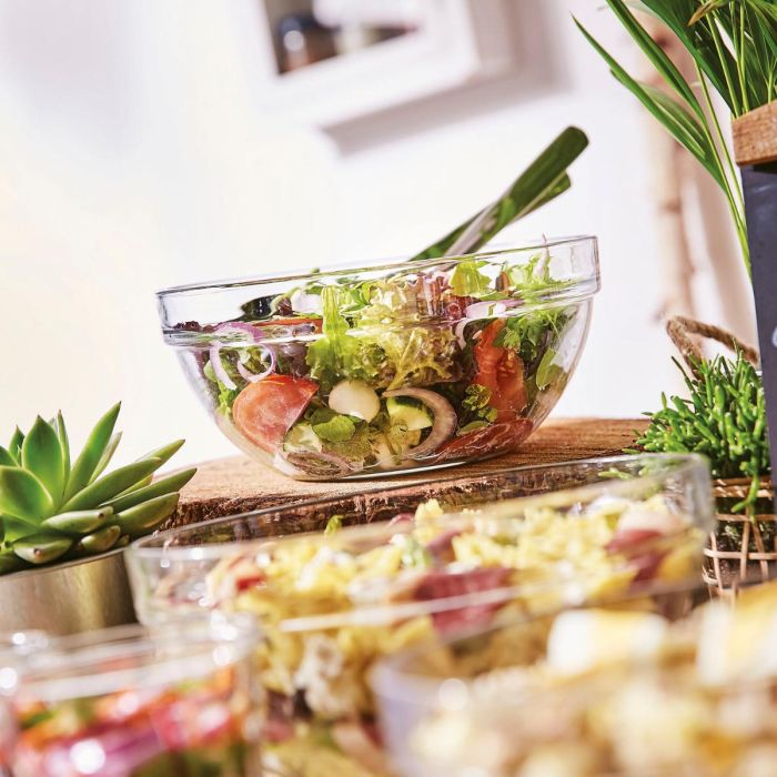 Ensaladera Vidrio Apilable Arcoroc 17 cm 3 Ensaladera Vidrio Apilable Arcoroc 17 cm 3