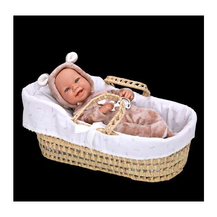 Muñecas Arias Muñeca Elegance Zoe de 42 cm Rosa con Canastilla Mimbre, Cuerpo de Vinilo para Niña 3 Muñecas Arias Muñeca Elegance Zoe de 42 cm Rosa con Canastilla Mimbre, Cuerpo de Vinilo para Niña 3