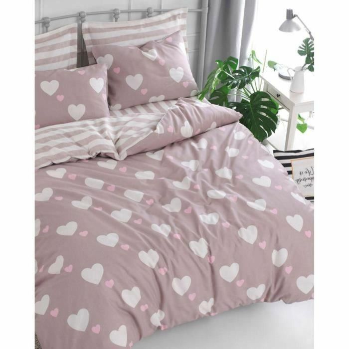 Juego de Cama Funda Nórdica 220x240 cm + 2 Fundas Almohada 60x60 cm Rosa 65% Algodón 35% Poliéster 2 Juego de Cama Funda Nórdica 220x240 cm + 2 Fundas Almohada 60x60 cm Rosa 65% Algodón 35% Poliéster 2