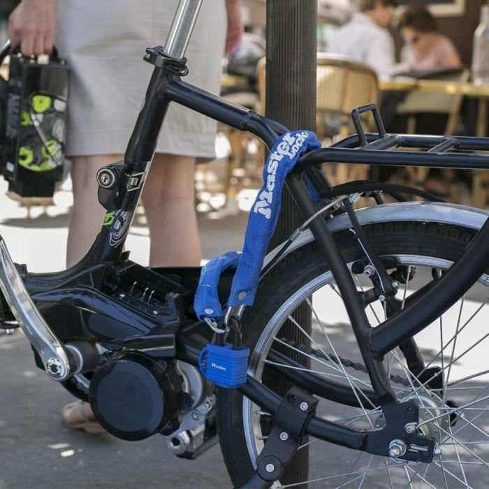 Master Lock 8390EURDPROCOL Candado de Cadena de Seguridad para Bicicletas, Acero Endurecido 6mm, 90cm, Anticorte, con Llave 1 Master Lock 8390EURDPROCOL Candado de Cadena de Seguridad para Bicicletas, Acero Endurecido 6mm, 90cm, Anticorte, con Llave 1
