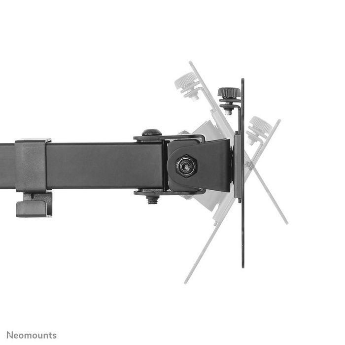 Neomounts Full Motion Dual Desk Mount (Clamp & Grommet) For Two 10-32" Monitor Screens, Height Adjustable - Black 12 Neomounts Full Motion Dual Desk Mount (Clamp & Grommet) For Two 10-32" Monitor Screens, Height Adjustable - Black 12