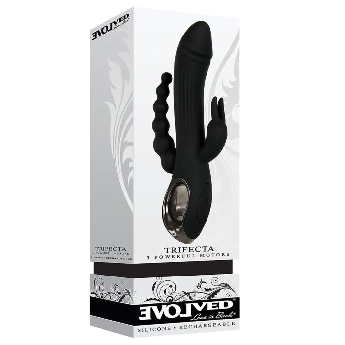 Consolador de Doble Penetración Evolved Trifecta Negro 1 Consolador de Doble Penetración Evolved Trifecta Negro 1