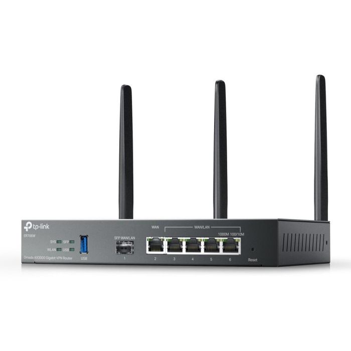 TP-Link ER706W Omada Enrutador VPN Gigabit Inalámbrico AX3000 Doble Banda Wi-Fi 6 (2.4/5 GHz) WAN/LAN SFP USB para Empresas 2