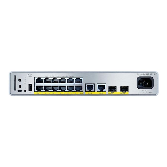 Cisco C9200CX-12P-2X2G-E Switch Gestionado 14 Puertos Gigabit Ethernet PoE Montaje en Rack Cisco C9200CX-12P-2X2G-E Switch Gestionado 14 Puertos Gigabit Ethernet PoE Montaje en Rack