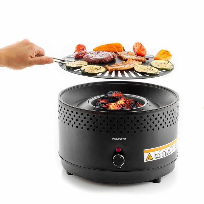 Barbacoa de Carbón sin Humo Portátil CleanQ InnovaGoods 9