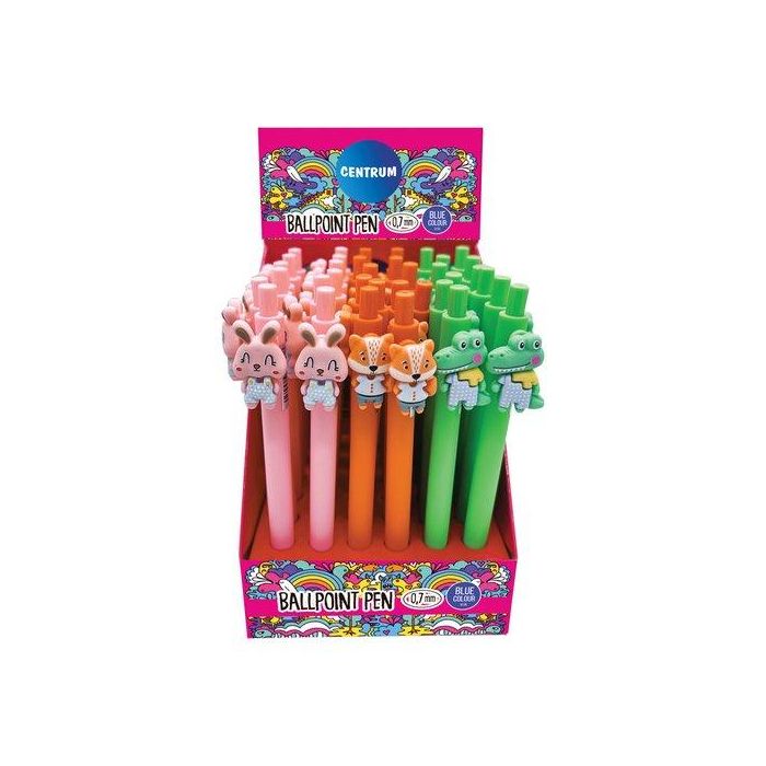 Boligrafo Centrum Fancy Cute Animals Expositor De 36 (Tinta Azul)