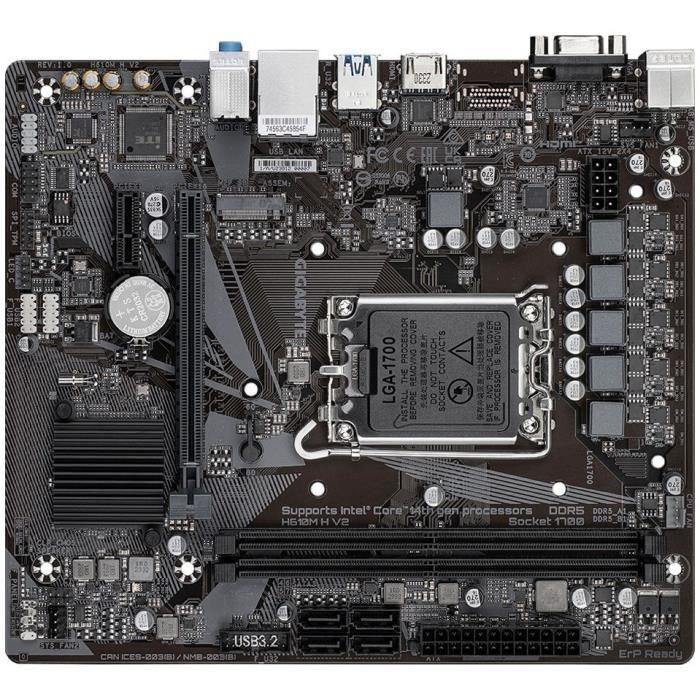 GIGABYTE H610M H V2 Placa Base Intel H610 Express LGA 1700 micro ATX DDR5 para Intel Core 14th Gen 3 GIGABYTE H610M H V2 Placa Base Intel H610 Express LGA 1700 micro ATX DDR5 para Intel Core 14th Gen 3