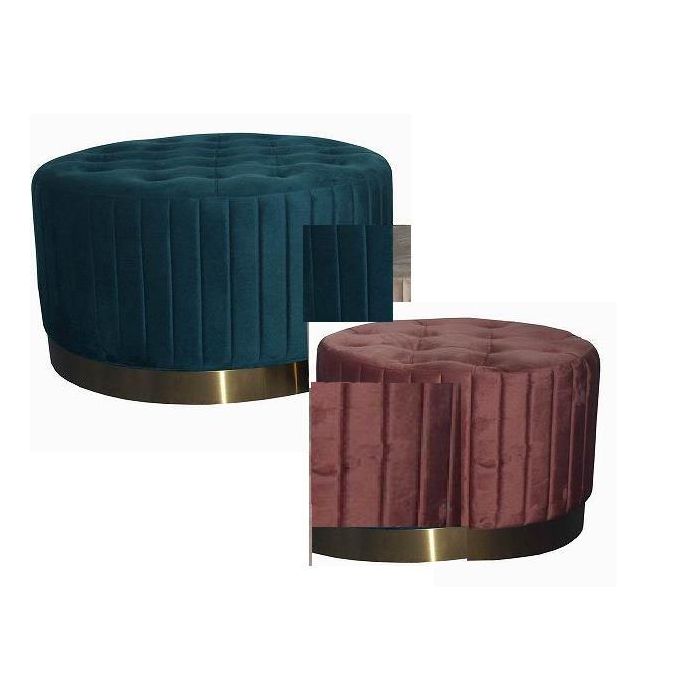 DKD Home Decor Descalzadora Set de 2 42 x 47 x 62 cm Poliester y Metal 1