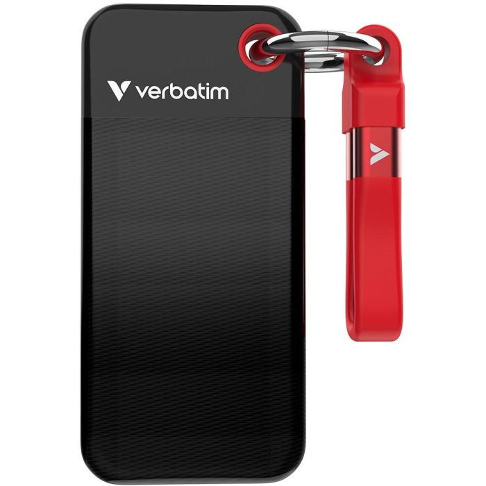 Verbatim SSD Portátil Pocket 2TB USB-C 3.2 Gen 2 (10 Gbit/s) Negro/Rojo - 1000 MB/s Lectura/Escritura 0 Verbatim SSD Portátil Pocket 2TB USB-C 3.2 Gen 2 (10 Gbit/s) Negro/Rojo - 1000 MB/s Lectura/Escritura 0