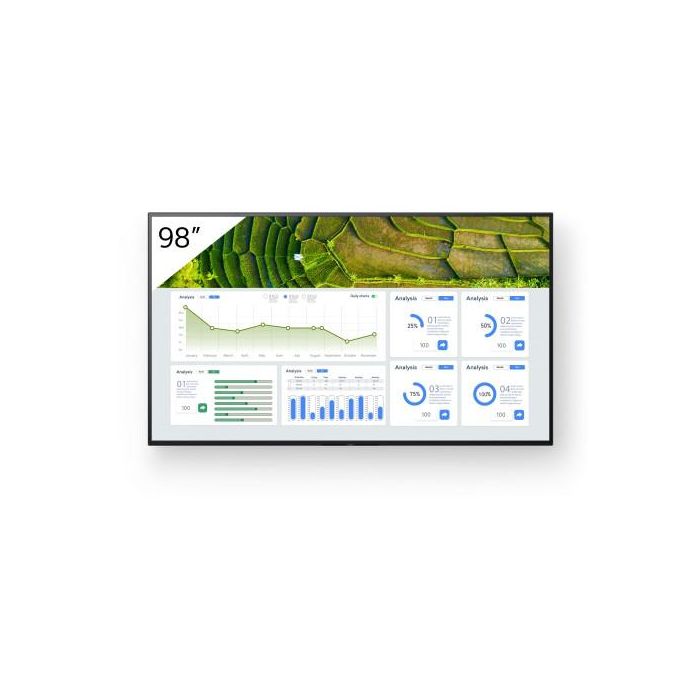 Monitor Profesional Sony Bravia 98" Full Array Led Resol. 4K / Hdr / Brillo 440 / Operación 24/7 / Horiz./Apaisado / Control Ip + Rs232 / Profesional Mode / 3 Años Garantia Avanzada (FW-98BZ30L) Monitor Profesional Sony Bravia 98" Full Array Led Resol. 4K / Hdr / Brillo 440 / Operación 24/7 / Horiz./Apaisado / Control Ip + Rs232 / Profesional Mode / 3 Años Garantia Avanzada (FW-98BZ30L)