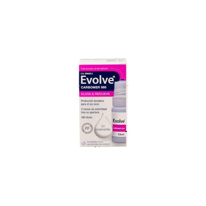 EVOLVE Carbomer 980 Gotas Oftálmicas Alivio y Renovación 10 ml