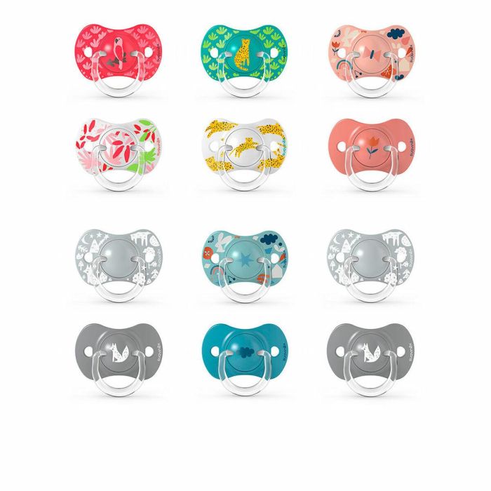 Suavinex Chupete Fisiológico Silicona PRINTS para Bebés de 6 a 18 Meses, Ideal para las Necesidades de los Más Pequeños - Pack de 2 Unidades Suavinex Chupete Fisiológico Silicona PRINTS para Bebés de 6 a 18 Meses, Ideal para las Necesidades de los Más Pequeños - Pack de 2 Unidades