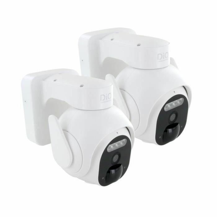 Dio Connected Home DIO5411478345992 Cámaras de Seguridad para Exterior, Giratorias, Juego de 2, Alimentación por Batería, 3 MP Dio Connected Home DIO5411478345992 Cámaras de Seguridad para Exterior, Giratorias, Juego de 2, Alimentación por Batería, 3 MP