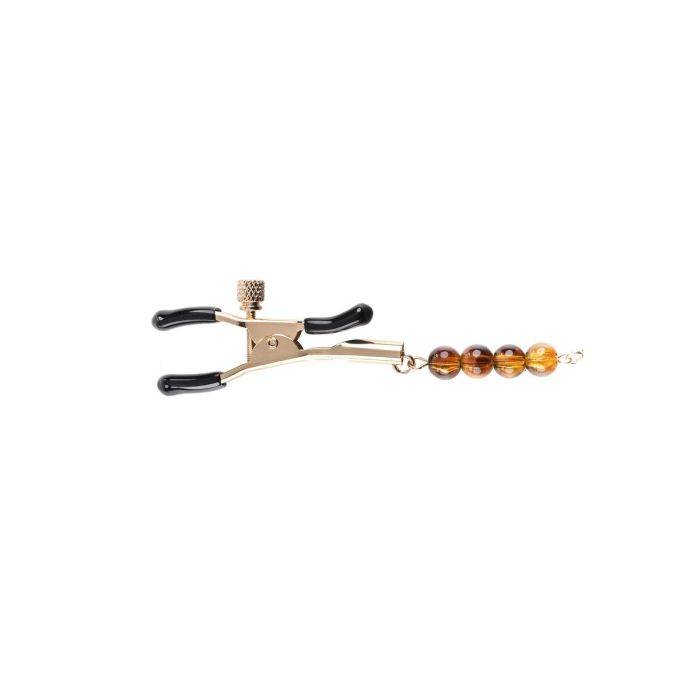 Cadena Con Pinzas Para Pezones Sportsheets Amber Beaded 14 Cadena Con Pinzas Para Pezones Sportsheets Amber Beaded 14
