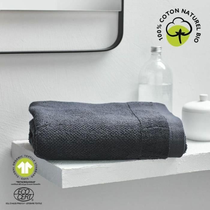 Today TOD3574643536532 Toalla de Baño Algodón Orgánico Carbón 70x130 cm