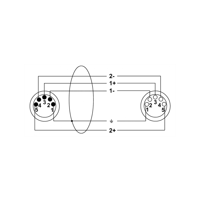 Cable Dmx 5 Puntos Conectados 5M 1 Cable Dmx 5 Puntos Conectados 5M 1