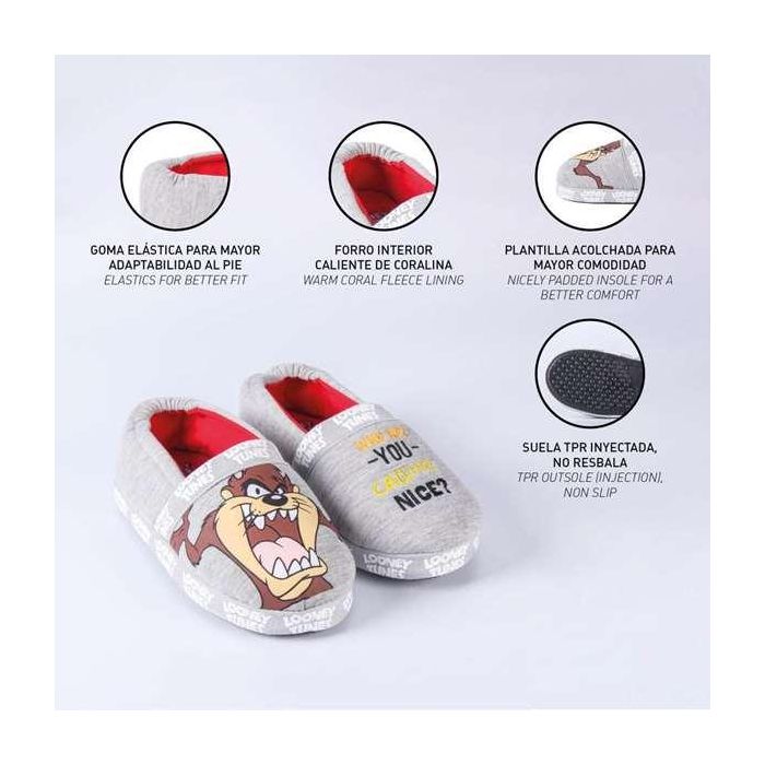 Zapatillas de Estar por Casa Looney Tunes Gris claro 30-31 3 Zapatillas de Estar por Casa Looney Tunes Gris claro 30-31 3