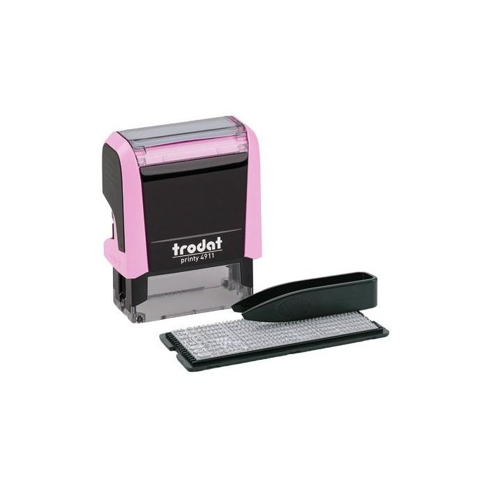 Trodat Stempel 4.0/SB Paste rosa+Kis schw 4911 Sello de texto/fecha Autoentintado 13x37mm Negro/Rosa CO2 Compensated