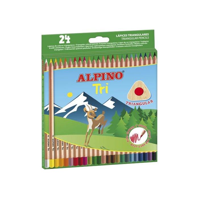 Alpino Lápices De Colores Tri 175 mm C-Surtidos Estuche 24 Ud