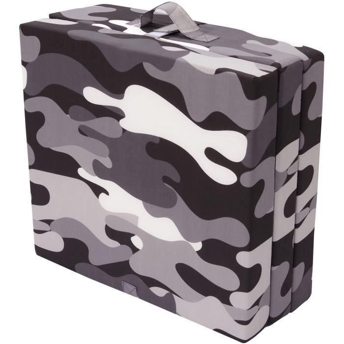 SAMBA SAMBACHAUFMIL Sillón bajo plegable Gris, Multiposiciones, Camuflaje militar, 190x70x9cm SAMBA SAMBACHAUFMIL Sillón bajo plegable Gris, Multiposiciones, Camuflaje militar, 190x70x9cm