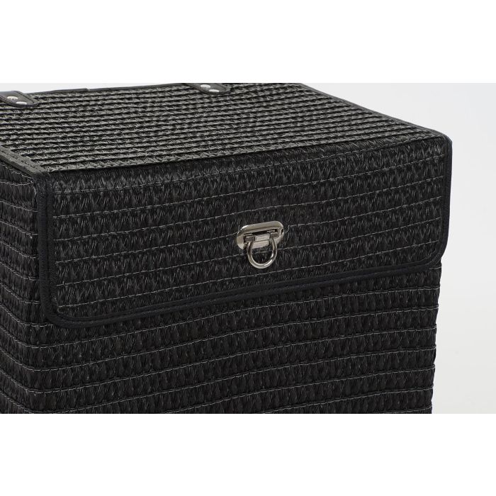DKD Home Decor Set de 5 Cestas de Almacenaje Organizadoras para Básicos de Polipropileno Blanco y Negro, L 34 x An 45 x Al 49 cm 2 DKD Home Decor Set de 5 Cestas de Almacenaje Organizadoras para Básicos de Polipropileno Blanco y Negro, L 34 x An 45 x Al 49 cm 2