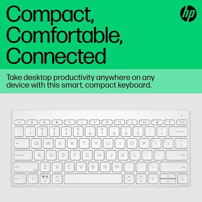 HP 350 Teclado Inalámbrico Bluetooth Compacto Multi-Dispositivo, Cómodo y Portátil para Productividad en PC, Portátil, Tablet y Móvil 3