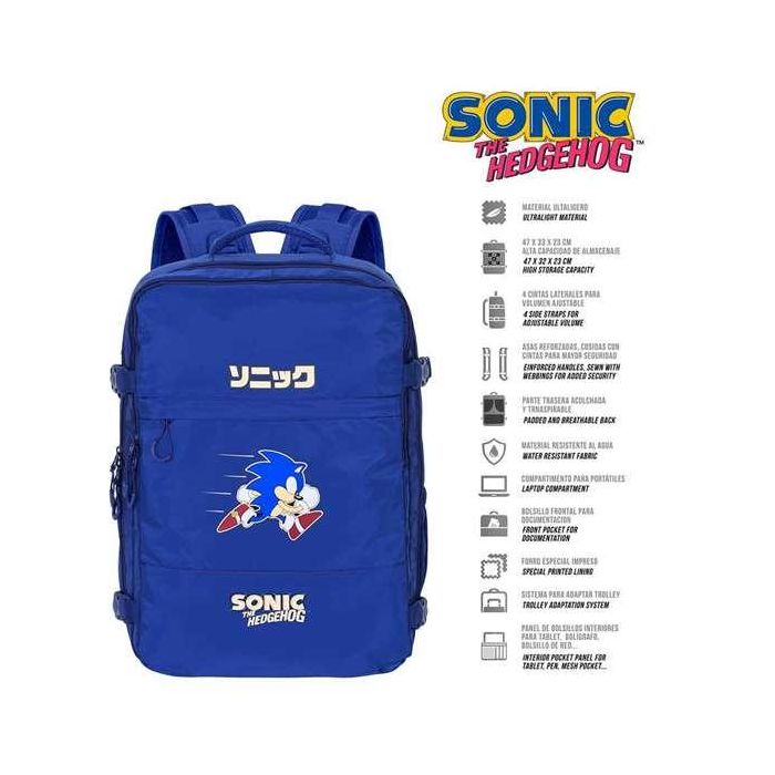 Karactermania Mochila Mercury Sonic Action | Capacidad 37L | Viaje Impermeable con Compartimento Portátil hasta 17" y Bolsillos Organizadores | 23x33x47 cm 6 Karactermania Mochila Mercury Sonic Action | Capacidad 37L | Viaje Impermeable con Compartimento Portátil hasta 17" y Bolsillos Organizadores | 23x33x47 cm 6