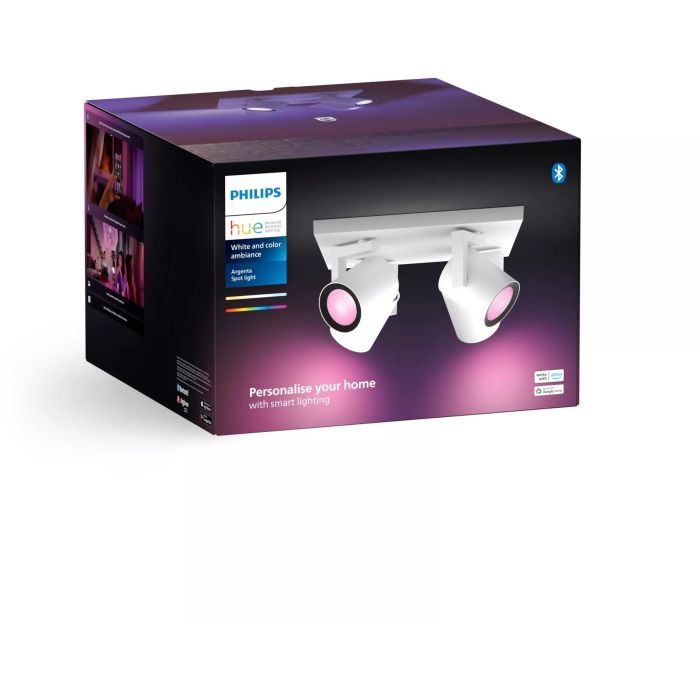 Philips Hue White&Col. Amb. Argenta Spot 4flg weiß 4x4.2W 4 Philips Hue White&Col. Amb. Argenta Spot 4flg weiß 4x4.2W 4