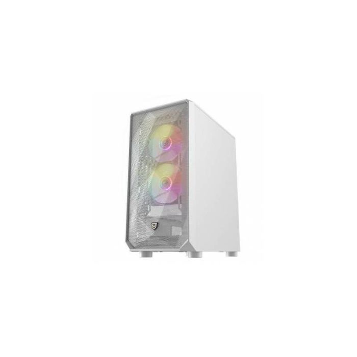 Nfortec Dys Caja PC Gaming Micro-ATX Blanca con Cristal Templado y A-RGB 1