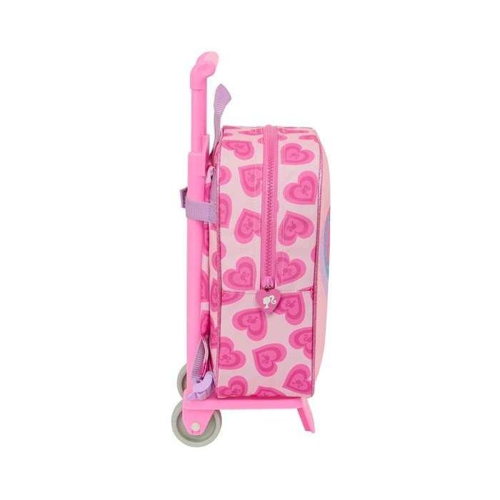 Mochila Escolar con Ruedas Barbie Love Rosa 22 x 27 x 10 cm