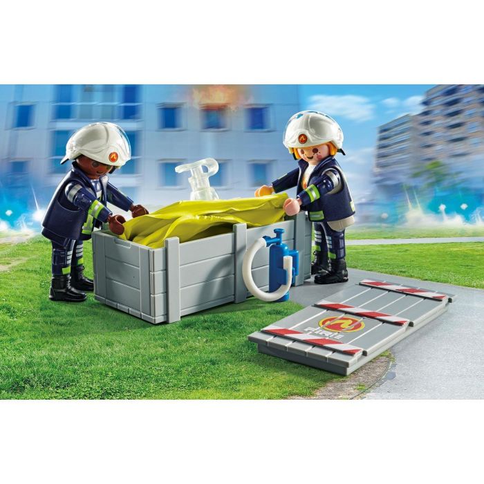 Playmobil Bomberos Con Colchoneta 71465 Set de Rescate para Niños +4 Años 3