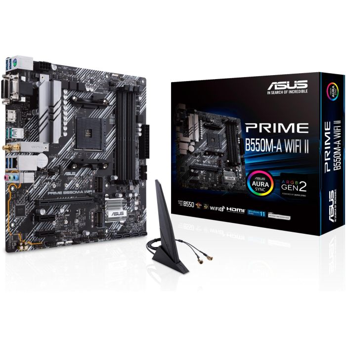 ASUS PRIME B550M-A WiFi II ASU4711081309741 Placa base AMD B550 Ranura micro ATX AM4 0 ASUS PRIME B550M-A WiFi II ASU4711081309741 Placa base AMD B550 Ranura micro ATX AM4 0