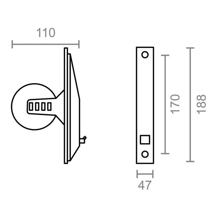 Edm Recogedor pr05 para persiana, zincado, acero, 188 x 47 x 110 mm 2 Edm Recogedor pr05 para persiana, zincado, acero, 188 x 47 x 110 mm 2