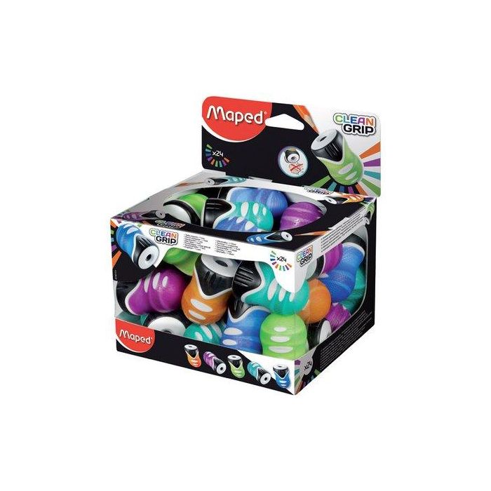 Afilalapiz Maped Clean Grip 1 Uso Expositor De 24