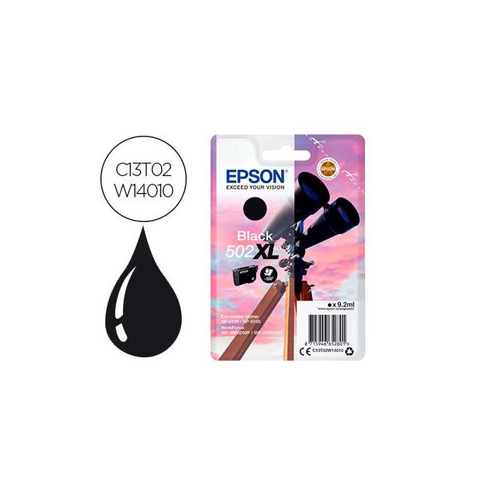 Epson Tinta Negro Xp-5100, 5105 - Wf2860Dwf,2865Dwf - Nº 502XL