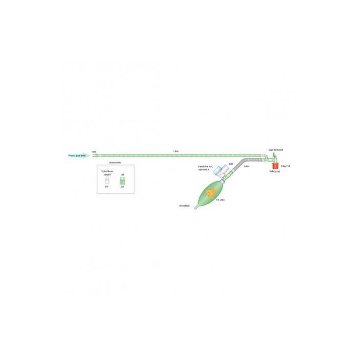 Intersurgical Circuito Anestesia T Aire Pediatrico 10 mm 1,8M