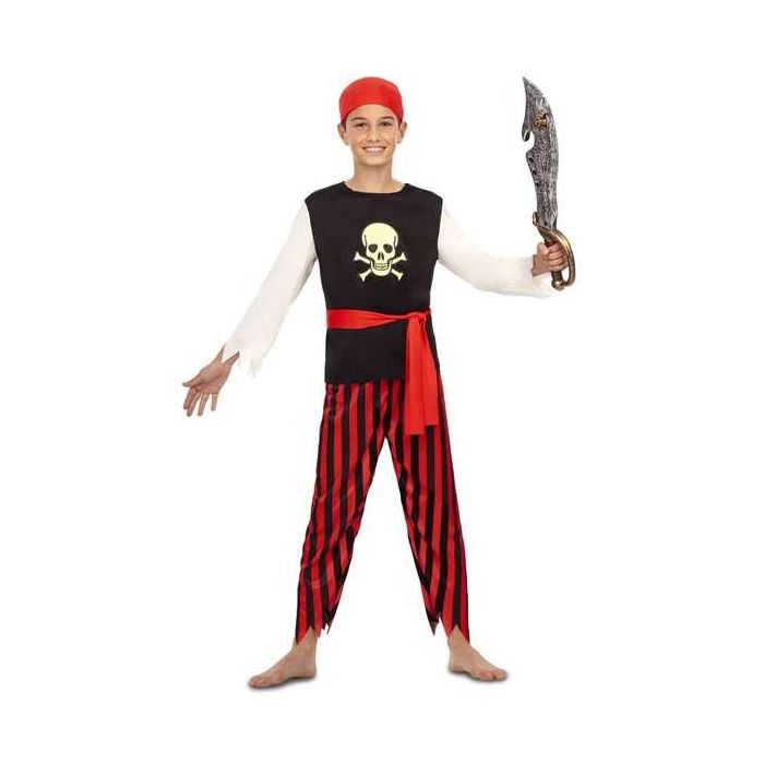 Disfraz pirata pañuelo de cabeza, camisa, fajín y pantalones talla 10-12 y 1 Disfraz pirata pañuelo de cabeza, camisa, fajín y pantalones talla 10-12 y 1