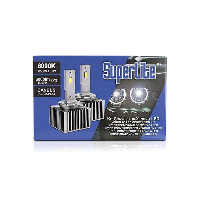 Superlite Kit Conversión Xenon a Led D3S-D8S BOM12303 6000K 35W Plug & Play CAN BUS CSP Chip LED Iluminación Coche 2