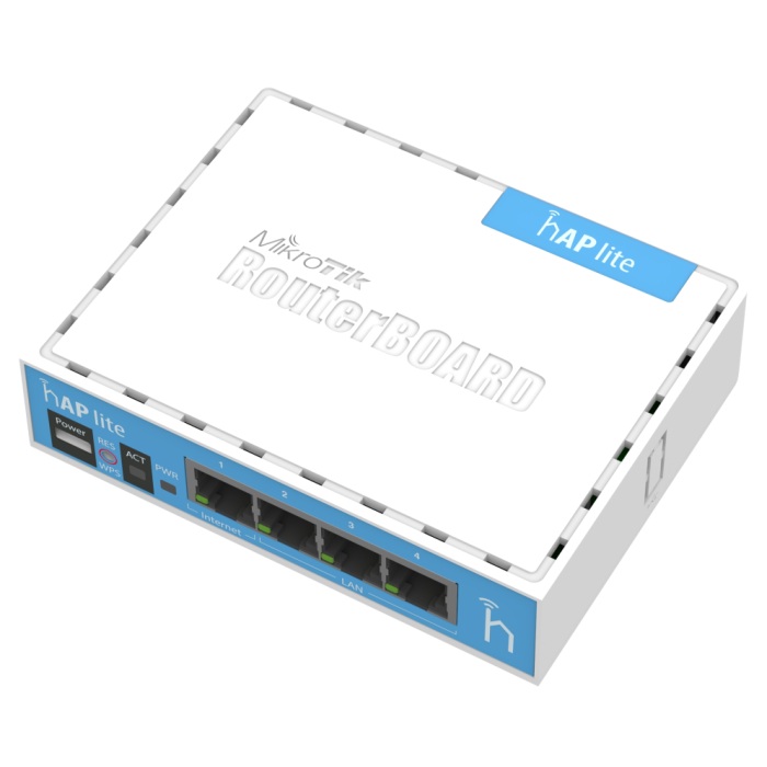 Mikrotik hAP lite Router Inalámbrico Blanco 10/100 Mbps