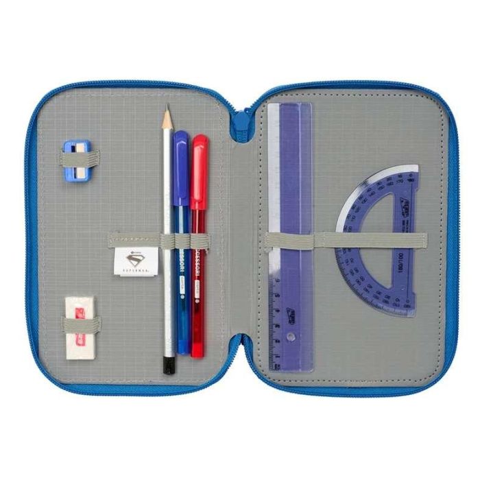 Safta Plumier Escolar Superman, 3 Compartimentos con 37 Piezas, 195x125x55 mm 2 Safta Plumier Escolar Superman, 3 Compartimentos con 37 Piezas, 195x125x55 mm 2