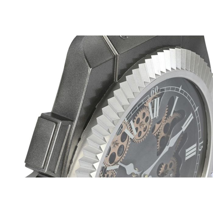 Reloj de Pared Home ESPRIT Negro Plateado Hierro 3 Reloj de Pared Home ESPRIT Negro Plateado Hierro 3
