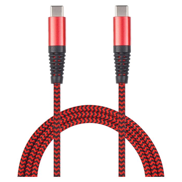 2GO 797195 Cable USB-C a USB-C de 1 m, USB 3.2 Gen 1, Carga y Datos, Nylon Trenzado, Color Rojo 0 2GO 797195 Cable USB-C a USB-C de 1 m, USB 3.2 Gen 1, Carga y Datos, Nylon Trenzado, Color Rojo 0