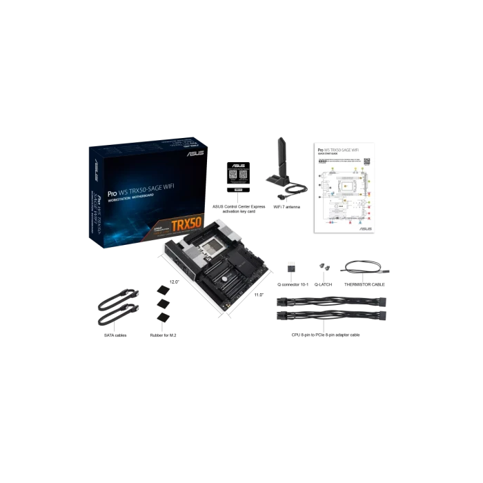 ASUS Pro WS TRX50-SAGE WiFi Placa Base SSI CEB Socket sTR5 AMD TRX50 con Wi-Fi 7 y Ethernet 10Gbps 90MB1FZ0-M0EAY0