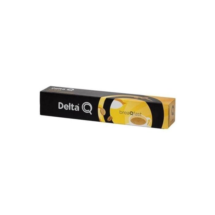 Delta Q 5028322 Cápsula de Café Espresso BreaQfast, Intensidad 13, Intenso y Dulce, ideal con Leche, para Cafeteras Delta Q, Caja de 10 Delta Q 5028322 Cápsula de Café Espresso BreaQfast, Intensidad 13, Intenso y Dulce, ideal con Leche, para Cafeteras Delta Q, Caja de 10