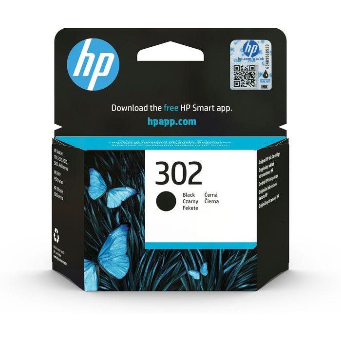 HP 302 Black Original Ink Cartridge HP 302 Black Original Ink Cartridge