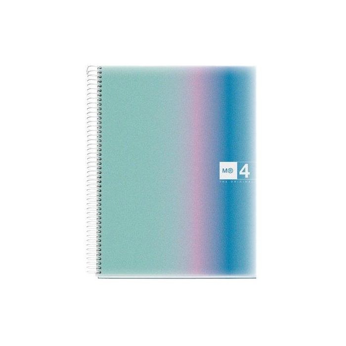 Miquelrius Cuaderno espiral Din A4 120 hojas cuadro 5 mm tapa polipropileno aurora santorini