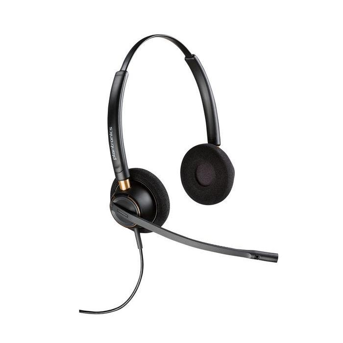 Poly HW520 Auriculares Diadema Binaural con Cancelación Ruido para Oficina y Contact Center, Micrófono Flexible, Cómodos Todo el Día